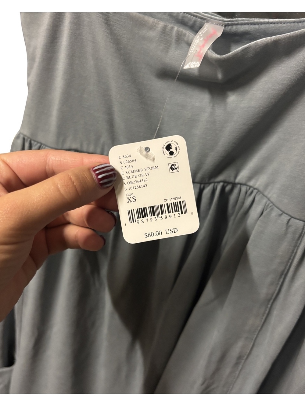 FP Movement Hot Shot Strappy Onsie in Storm • XS • NWT - Picture 7 of 9
